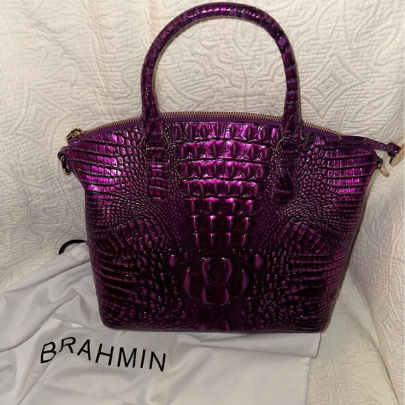 Brahmin Purple Potion Melbourne Duxbury Satchel - Picture 3 of 9